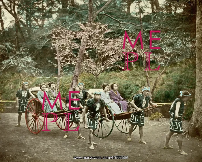  : Women in rickshaws, Japan