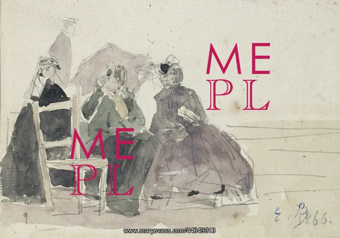 : Three Women seated on Chairs on a Beach : Three Women seated on Chairs on a Beach