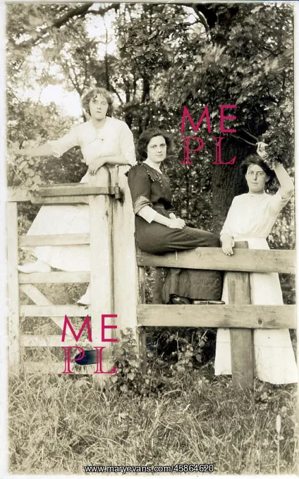 : Three women (Sisters?) in a rural setting : Three women (Sisters?) in a rural setting