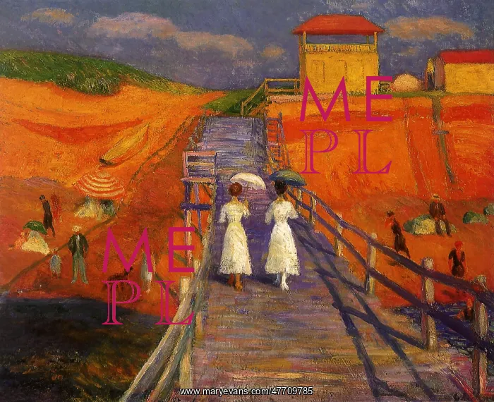  : Women Walk on Pier