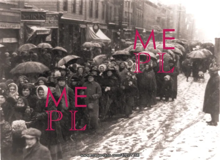 : Women walking through snow and slush to ? : Women walking through snow and slush to ?