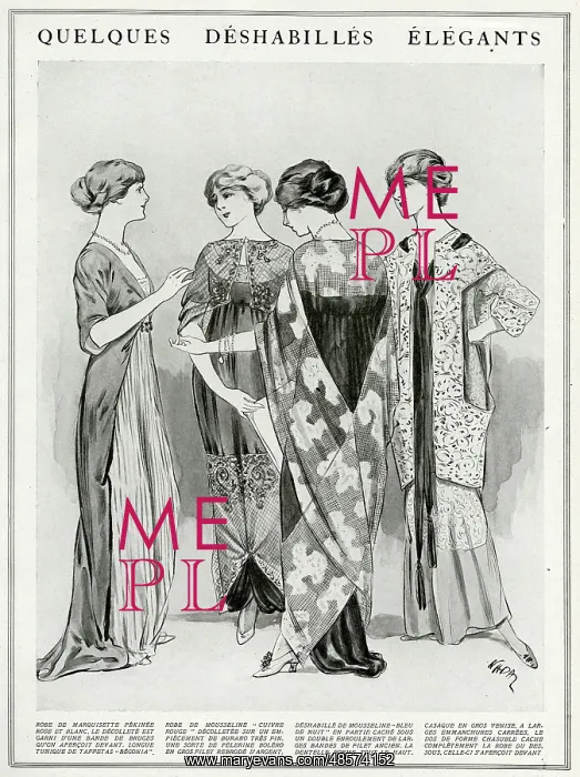 : Women wearing negligee 1912 : Women wearing negligee 1912
