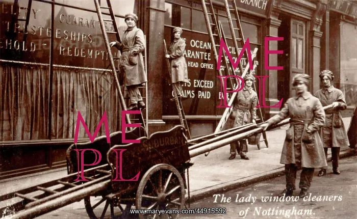 : Women Work WW1 Window Cleaners : Women Work WW1 Window Cleaners