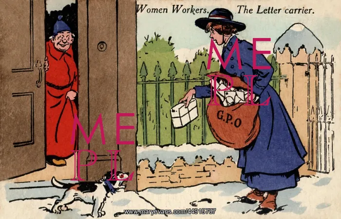 : Women Workers WW1 Postwoman : Women Workers WW1 Postwoman