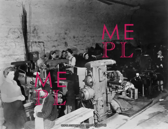 : Women working in an underground German armament : Women working in an underground German armament