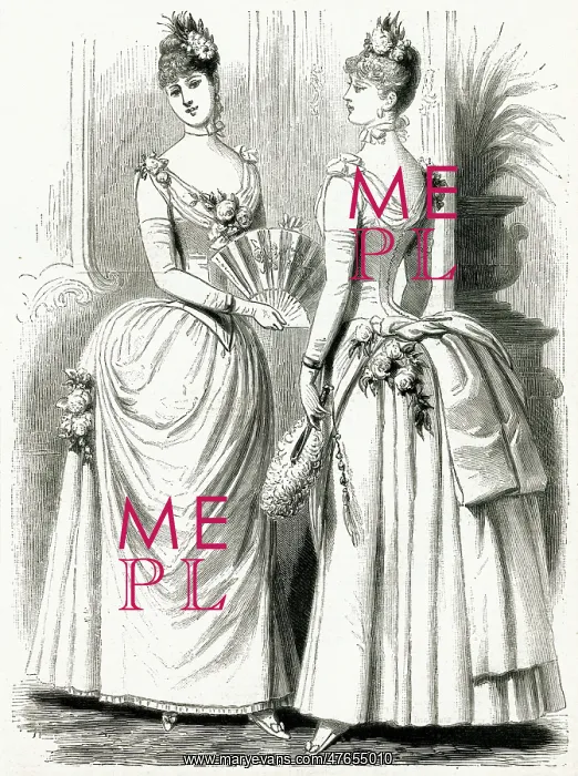 : Women's ball dresses 1886 : Women's ball dresses 1886