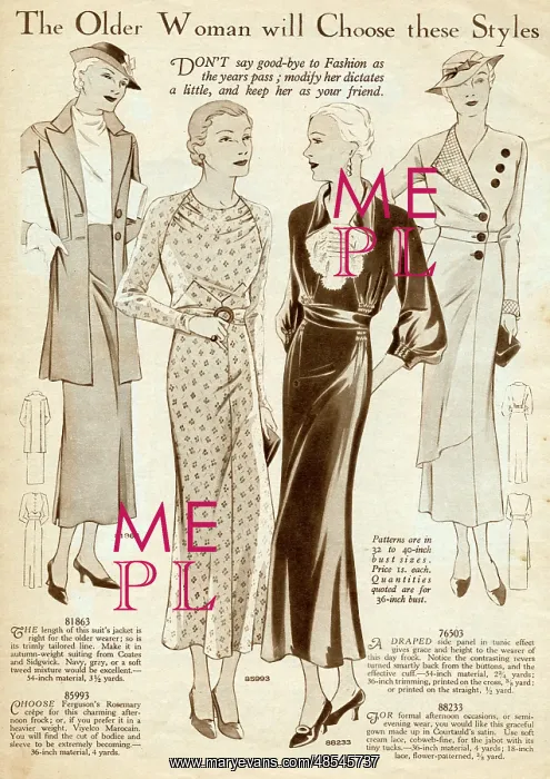 : Womens clothes 1935 : Womens clothes 1935