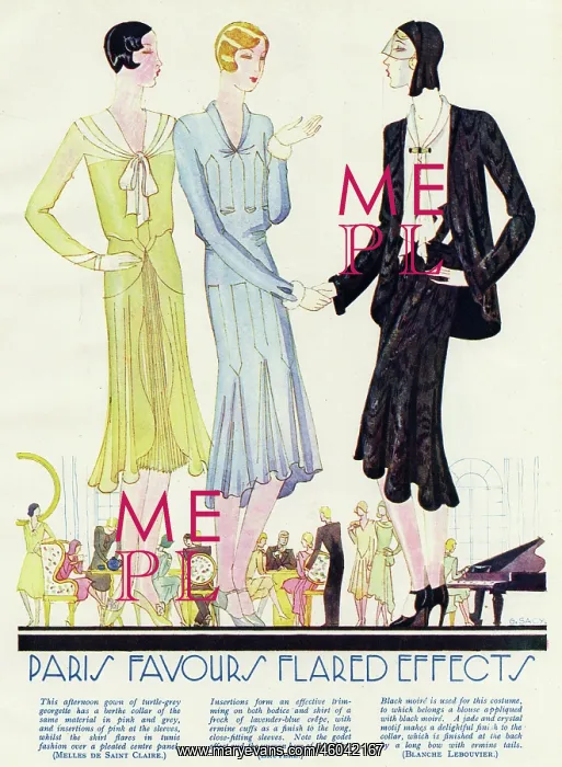 : Women's elegant afternoon dresses 1929 : Women's elegant afternoon dresses 1929