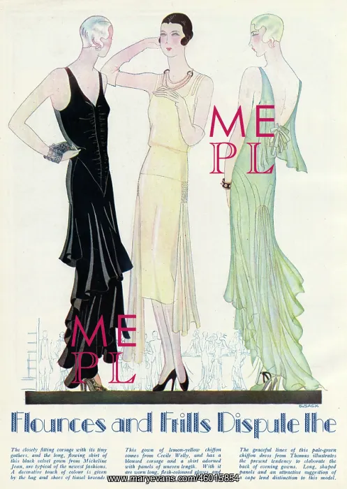 : Women's evening dresses 1929 : Women's evening dresses 1929