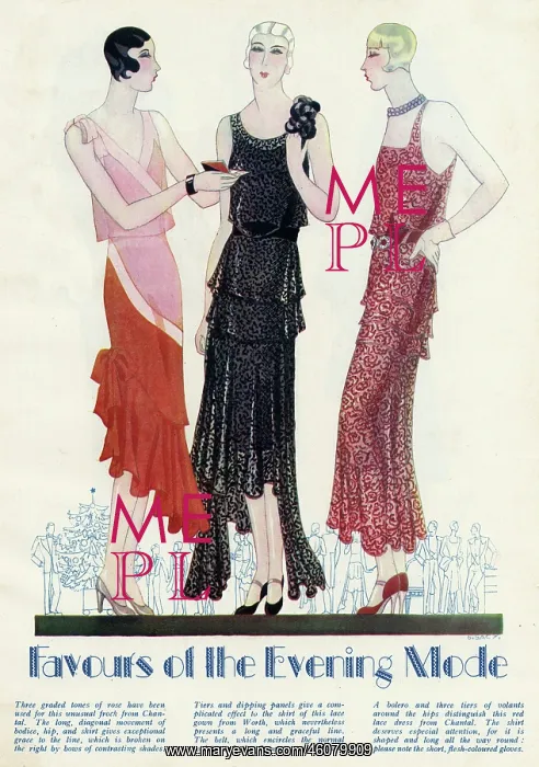 : Women's evening dresses 1929 : Women's evening dresses 1929