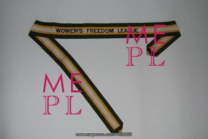 : Women's Freedom League Sash : Women's Freedom League Sash