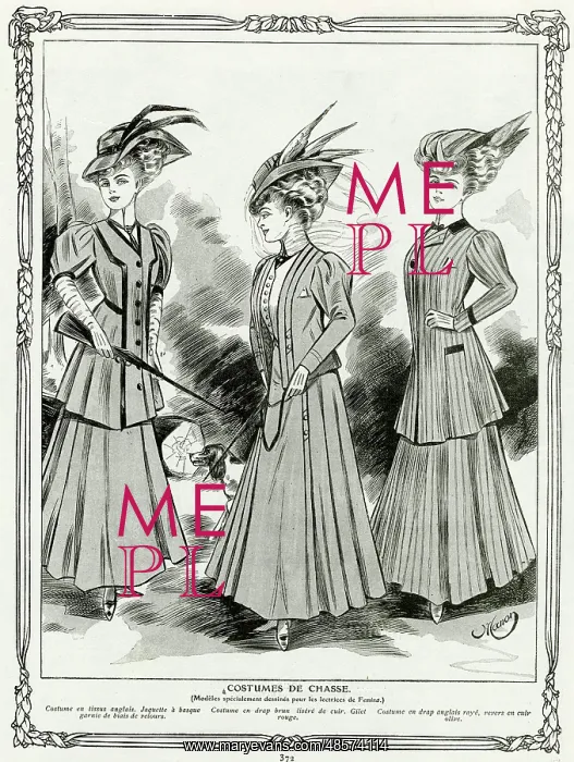 : Women's hunting attire 1906 : Women's hunting attire 1906