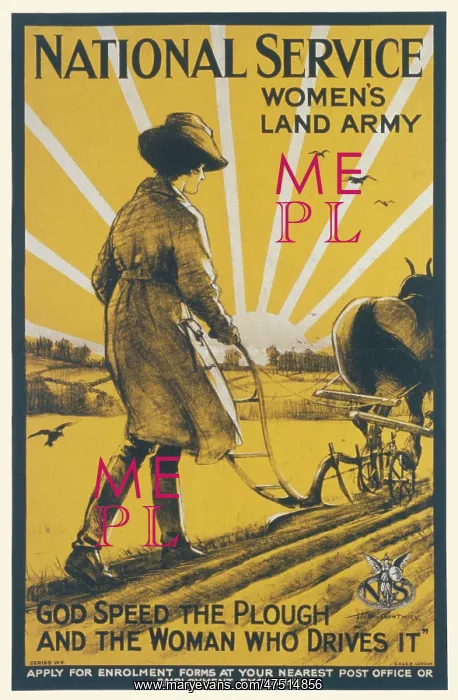 : WOMEN'S LAND ARMY POSTER : WOMEN'S LAND ARMY POSTER