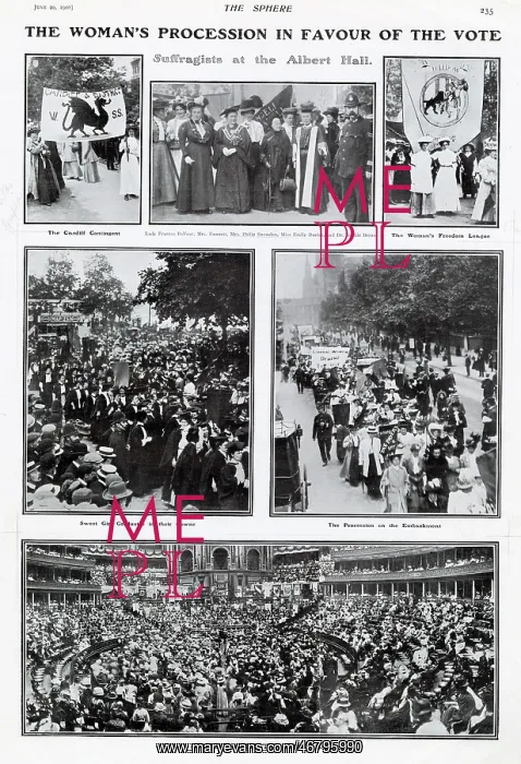 : Women's Procession in Favour of the Vote 1908 : Women's Procession in Favour of the Vote 1908