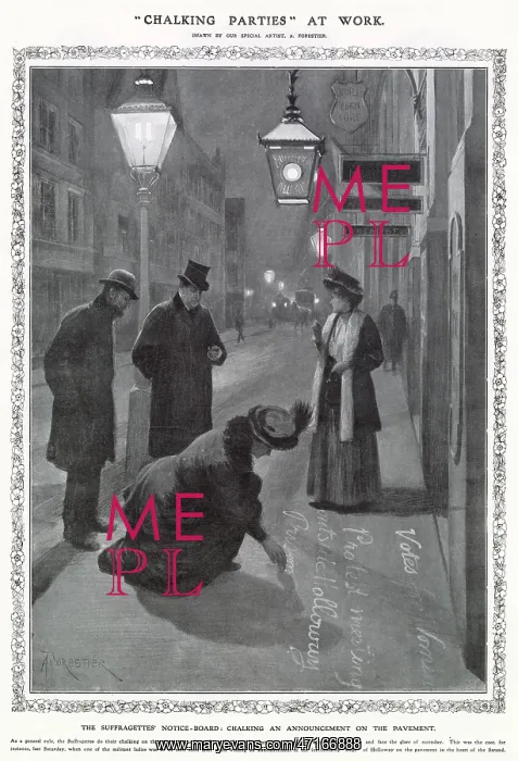 : Women's rights: chalking 1908 : Women's rights: chalking 1908