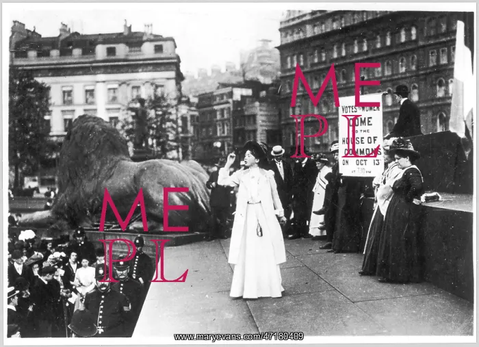 : Women's rights: Trafalgar Square demonstration, 1908 : Women's rights: Trafalgar Square demonstration, 1908
