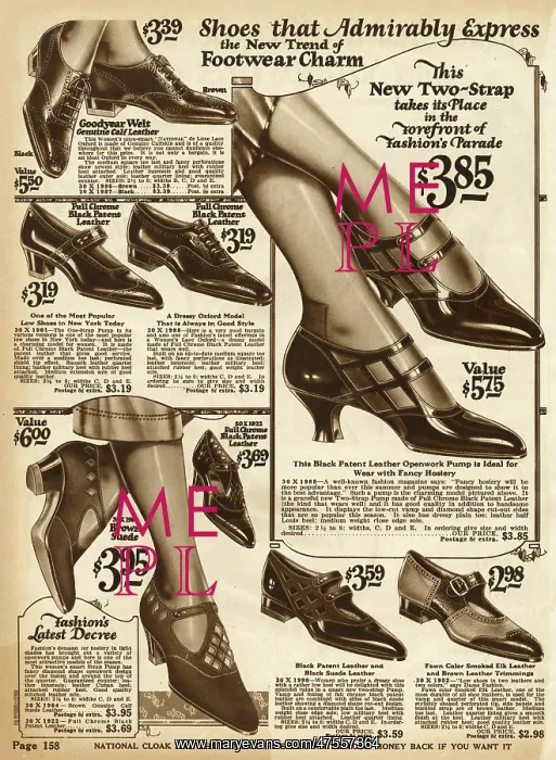 : Women's shoes 1924 : Women's shoes 1924