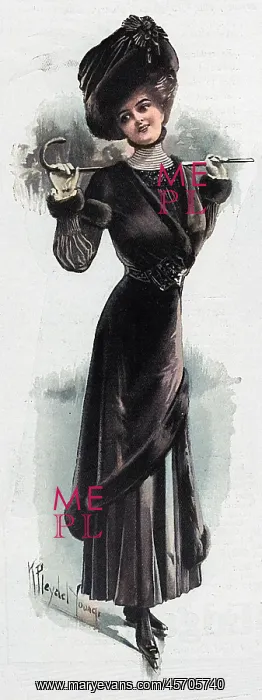 : Women's skating costume 1909 : Women's skating costume 1909