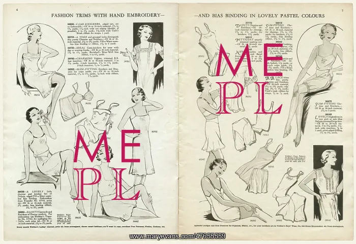 : Women's undergarments 1935 : Women's undergarments 1935