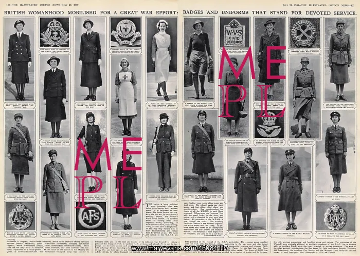 : Women's uniforms and badges, WW2 : Women's uniforms and badges, WW2