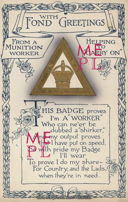: Women's Work WW1 Munitions : Women's Work WW1 Munitions
