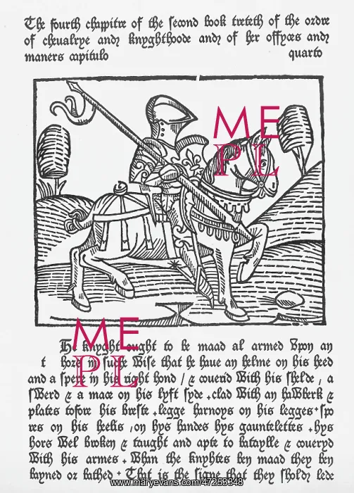 : Woodcut of a Knight 1474 : Woodcut of a Knight 1474