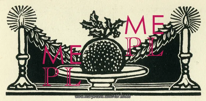 : Woodcut print in Come Christmas : Woodcut print in Come Christmas