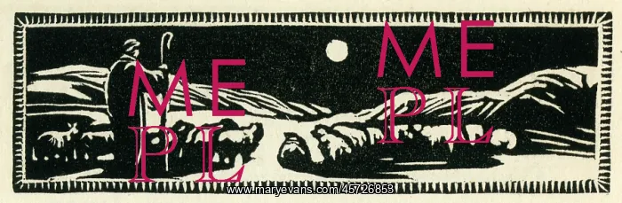 : Woodcut print in Come Christmas : Woodcut print in Come Christmas