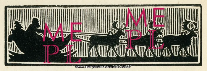 : Woodcut print in Come Christmas : Woodcut print in Come Christmas