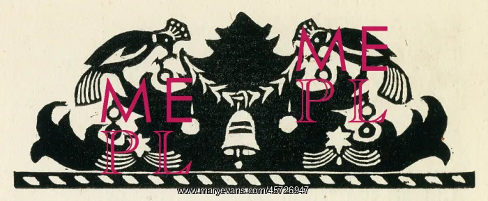 : Woodcut print in Come Christmas : Woodcut print in Come Christmas