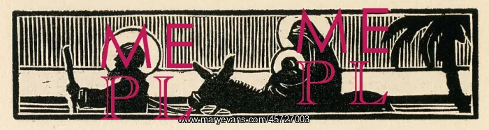 : Woodcut print in Come Christmas : Woodcut print in Come Christmas