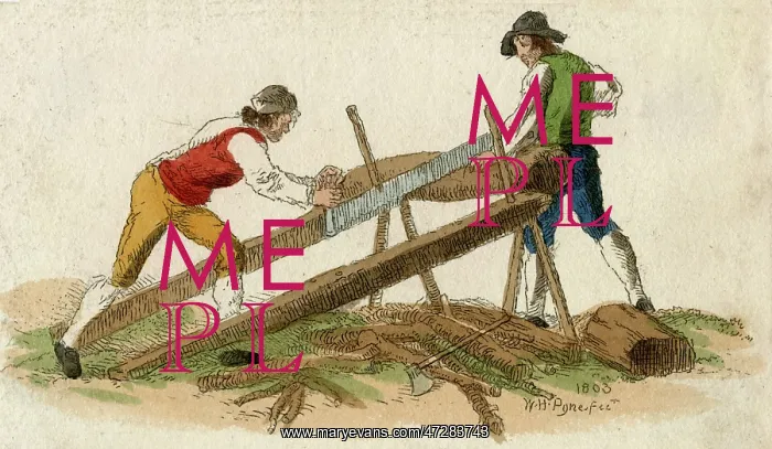 : WOODCUTTERS SAW A LOG : WOODCUTTERS SAW A LOG