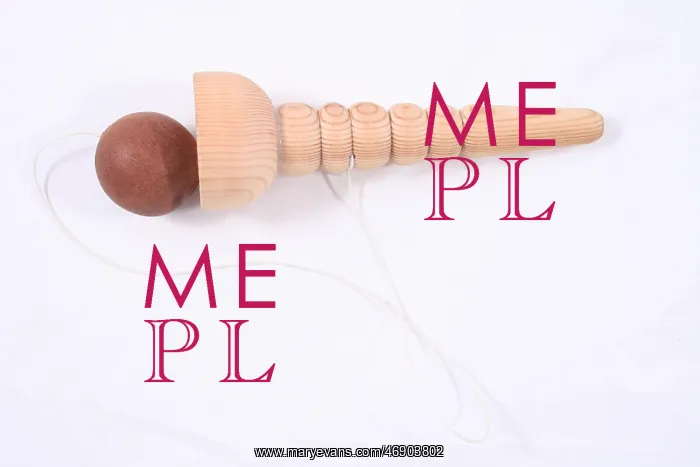 : Wooden cone and ball toy : Wooden cone and ball toy