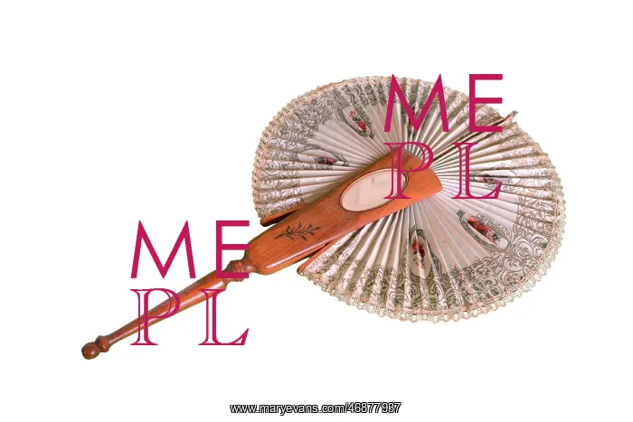 : Wooden fan with mirror : Wooden fan with mirror