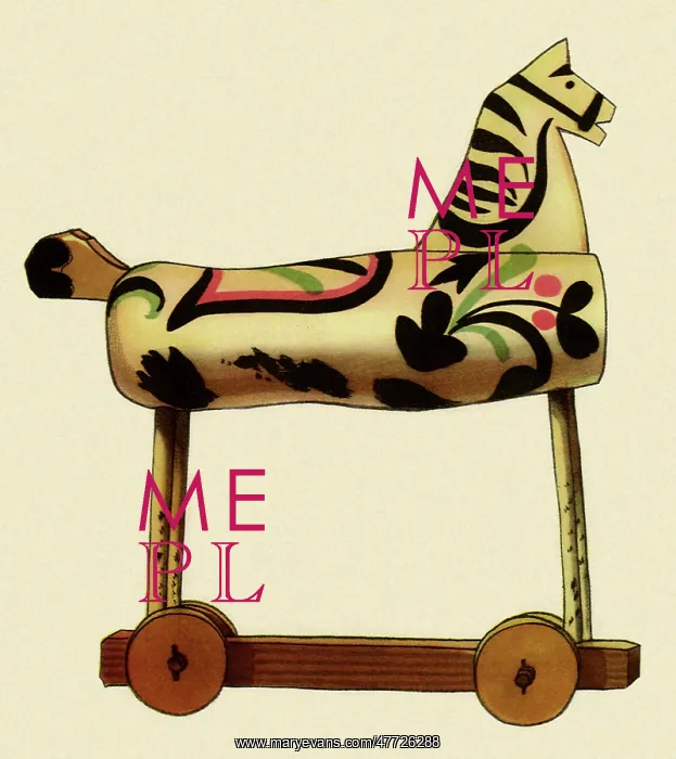 : Wooden Horse on Wheels : Wooden Horse on Wheels