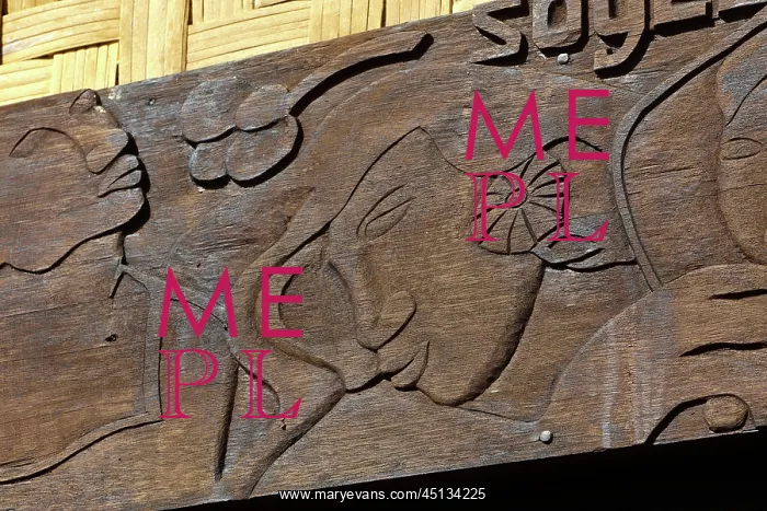  : Wooden lintel, Maison du Jouir, Paul Gauguin Cultural