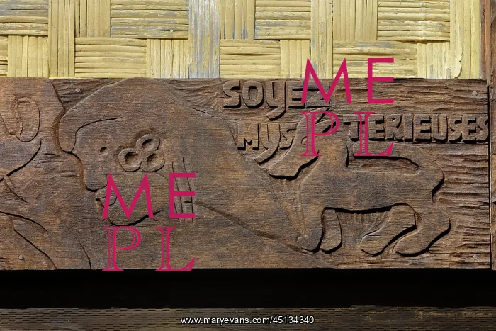 : Wooden lintel, Maison du Jouir, Paul Gauguin Cultural : Wooden lintel, Maison du Jouir, Paul Gauguin Cultural