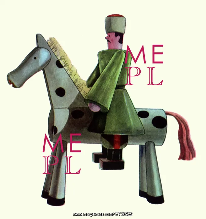 : Wooden Man on Horseback : Wooden Man on Horseback