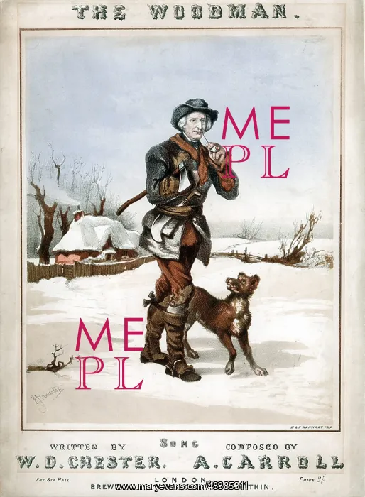 : The Woodman setting off to work in snowy landscape : The Woodman setting off to work in snowy landscape