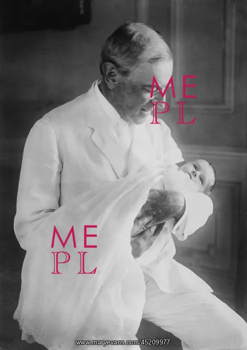 : Woodrow Wilson (1856-1924) with his first ? : Woodrow Wilson (1856-1924) with his first ?