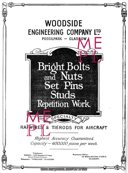 : Woodside Engineering.- AGS Parts & Accessories 1919 : Woodside Engineering.- AGS Parts & Accessories 1919