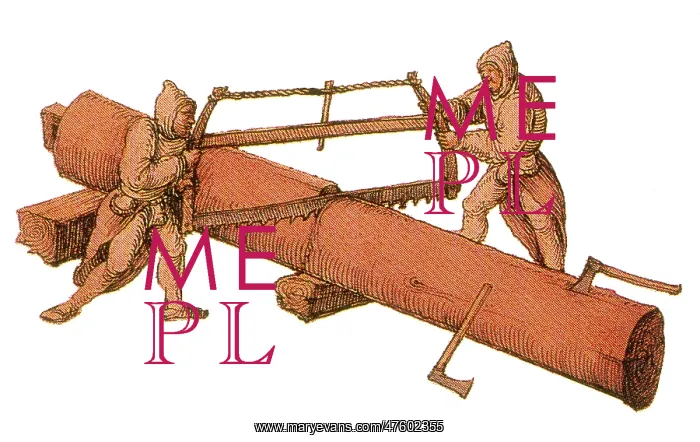 : Woodworkers, Two-Man Crosscut Saw, Medieval Tradesmen : Woodworkers, Two-Man Crosscut Saw, Medieval Tradesmen