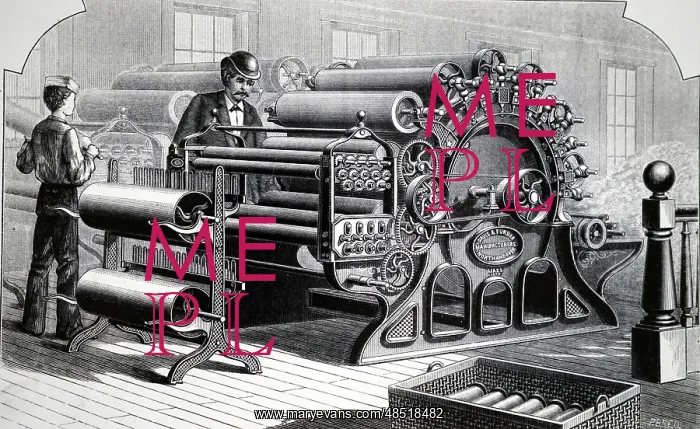 : Wool carding engine by Davis & Furber, North Andover : Wool carding engine by Davis & Furber, North Andover