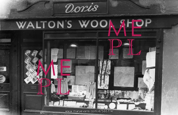 : Wool shop window display, Walton-on-the-Naze, Essex : Wool shop window display, Walton-on-the-Naze, Essex