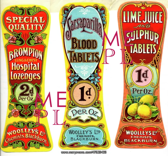 : Woolley's Chemists labels : Woolley's Chemists labels