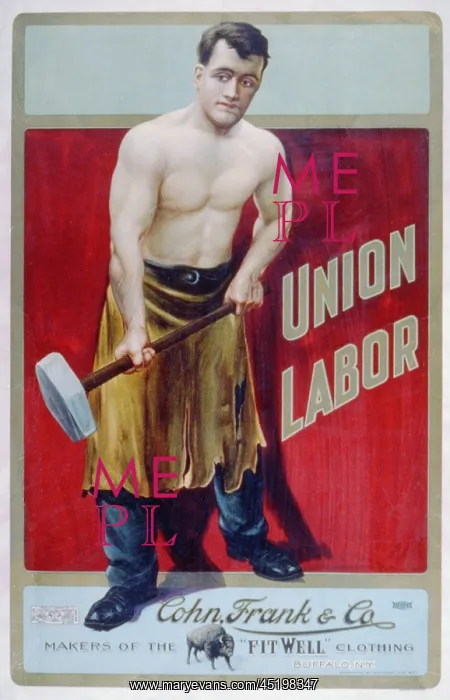 : The words Union Labor are prominently ? : The words Union Labor are prominently ?
