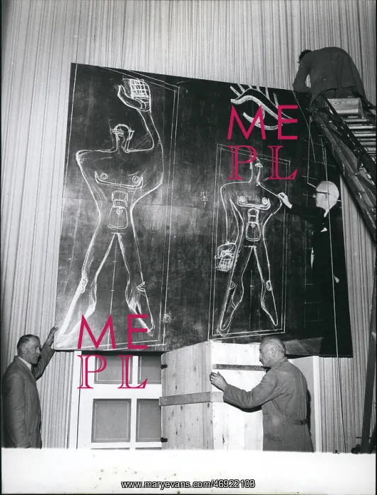 : Work of art by Le Corbusier, Munich exhibition : Work of art by Le Corbusier, Munich exhibition