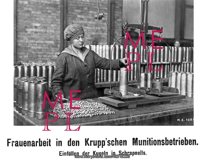 : Worker in the Krupp munitions company, 1917 : Worker in the Krupp munitions company, 1917