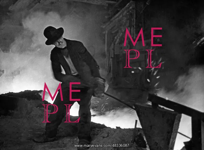 : Worker in the steel industry, 1930s : Worker in the steel industry, 1930s