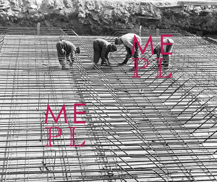 : Workers building a bunker on the Atlantic Wall, 1944 : Workers building a bunker on the Atlantic Wall, 1944